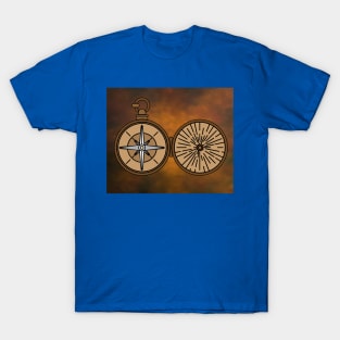 Old Retro Compass Signpost Viking T-Shirt